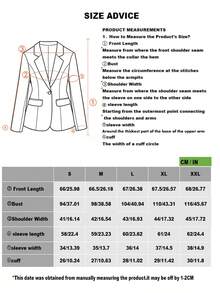 Elegant And Fashionable Solid Color Women's Blazer, Suitable For Casual And Professional Occasions