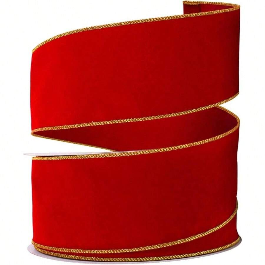 Ribbon Wired 2.5 2 12 Inch Wide Wire - Gold Trim: 30 Yards Wrap ...
