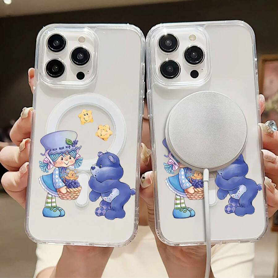 Funda Berry Sweet Friend compatible con teléfonos , 17, 16 Pro Max, 15 Pro Max, 13 y 12. Fabricada en TPU, ofrece protección contra golpes y caídas. Un regalo ideal para familiares, amigos, parejas y para Halloween. - transparente - Ver 1