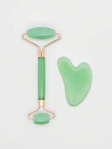 1/2/3pcs Set Ice Face Roller + Stainless Steel Gua Sha Board + Cloth Flannel Bag - Facial Skin Care Ice Roller Set, Facial Massage Tools, Silicone Ice Face Roller, Ice Roller, Stainless Steel Gua Sha Board, For Relieving Face And Eye Puffiness