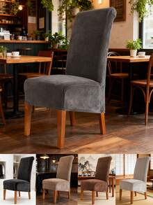 XL Dining Chair Covers Stretch Jacquard High Back Elastic Chairs Slipcovers For Living Room Kitchen Machine Washable - Multicolor - View 1