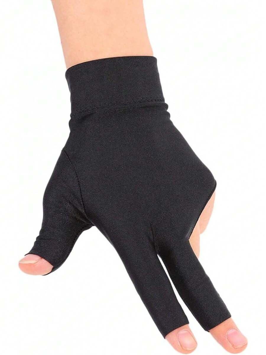 Profesionales de Billar de Billar, de Billar, de Billar para Mano Izquierda, Abiertos de Elastano de Tres Dedos - 1 - Ver 1