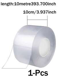 1 rollo de cinta sellante transparente de alta viscosidad, resistente al agua y al viento, adhesivo fuerte, tira de sellado de ventanas, aislamiento, para uso doméstico en cocina y baño, sellado de puertas y ventanas, bordes de mesas y sillas, sellado de tuberías HVAC, insonorización de huecos de puertas y ventanas, bloqueador de corrientes de aire de un solo lado