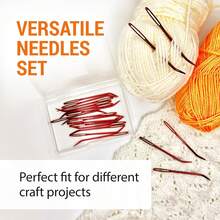 VONEEDL 20 PCS Bent Tip Tapestry Needles With Large Eye - Yarn Steel Knitting Needles In Storage Box - Crochet, Weaving, Darning,, And Crafting - 20 pcs - 查看 6