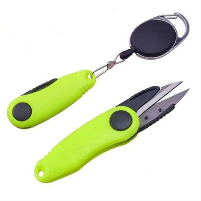 Edelstahl Angelschnur und Blei Clipper - Faltbare Angerschere mit ergonomischem Griff, schwarze Metallschneidkanten für effizientes Schnurzuschneiden, ideal für Angler, Angelzubehör, ohne Batterie