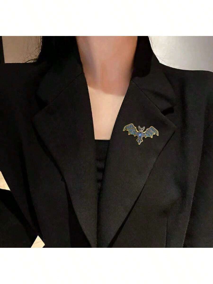 Vintage Devil Bat Brooch Men And Women, Clothing Accessories, Scarf Pin, Clothing, Shoe - 黑色 - 查看 1
