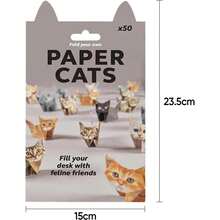 50张纸猫折纸套装 - DIY纸猫折叠套装，可折叠纸猫形状，可爱纸猫工艺品，适合所有人的趣味手工活动，桌面装饰和送给爱猫人士的礼物 - 彩色 - 查看 3