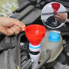 Embudos para uso automotriz, embudos de aceite flexibles con manguera larga, embudo de plástico de boca ancha para agua, líquido, líquido, aceite de motor, gas, transmisión de combustible,(2 PIEZAS) - Multicolor - Ver 7