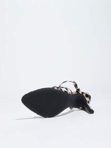 Jin Bei Qi Women's Round Toe Multi-Strap Ankle Strap Buckle Patent Leather Comfortable High Heel Sandals, Elegant Luxury Fashion High-End Party Pumps, Pink