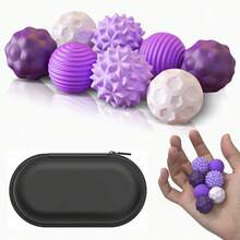 Juego de bolas magnéticas de silicona - Juguetes relajantes con textura elástica, colores surtidos (negro, verde, rosa, morado, azul), juguetes magnéticos (los colores y detalles son aleatorios) - Multicolor - Ver 3