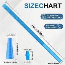 吸尘器排气管清洁套装、烘干机排气管真空软管、绒毛清除器 - 彩色 - 查看 3