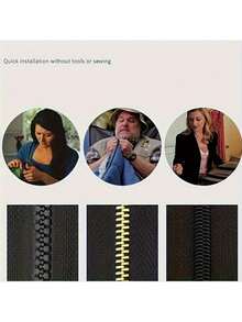Zipper Repair Kit, Suitable For Bags, Jackets, Clothes And Boots, No Tools Required, Detachable Zipper Head Replacement Parts - Multicolor - View 5