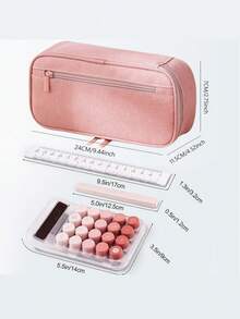 حقيبة قرطاسية شخصية مخصصة، عالية الجودة وسعة كبيرة، علبة أقلام بتصميم بسيط، قابلة للطباعة بالشعار، مناسبة لموسم العودة إلى المدرسة