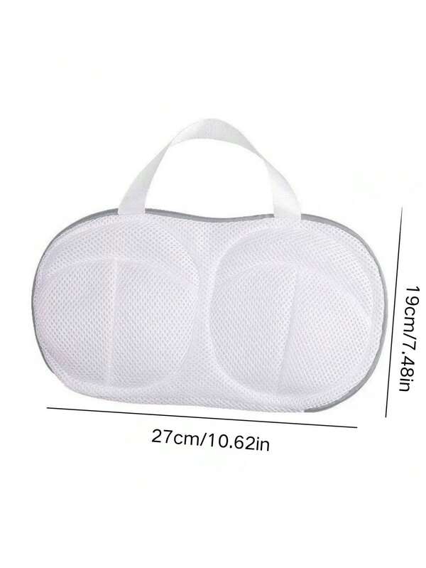 1pc Sturdy Lingerie Laundry Bag - Mesh Wash, Zipper Closure, Suitable For Delicate Garments, Circular Design, Woven Material, Washer Accessories
