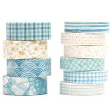 10 Rolls Vintage Washi Tape Set Basic Masking Retro Artwork Decorative Tapes For Arts, DIY Crafts, Journals, Planners, Scrapbook, Wrapping - Multicolor - View 14