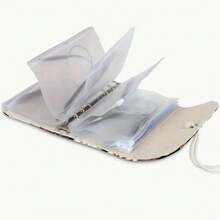 一套环形针收纳整理器，环形针盒，紧凑型环形针盒，带12个PVC拉链袋的环形针架，可存放短款或长款环形针