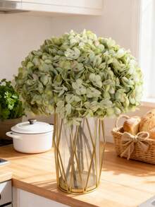 1/80PCS Romantic Artificial Hydrangea Flowers Centerpieces Plastic Flowers Silk Bouquet For Home Decor, Wedding Decorations, Fall Decor, Autumn Decor, Room Decor, Kitchen Accessories, Dining Room, Bedroom Decor, Bathroom Accessories, Hotel Party Event Gifts Handheld Flower Arrangement For Valentine's Day Living Room/Table Decoration/Bride's Bouquet/Outdoor Garden - Green - View 1