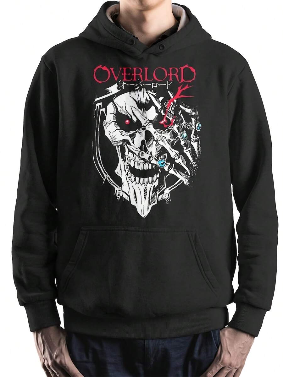 Overlord Ainz Ooal Gown Hoodie And Sweatshirt, Uni Sizes (Met-114),Christmas Thanksgiving New Year Birthday Hoodie Gifts For Mom Dad Men Women Friends, Black Soft Fabric - 款式1 - 查看 1