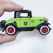 Miniatura Carrinho De Ferro Retro Calhambeque Vintage Tamanho 1:32 Coleção - Verde - Visão 3