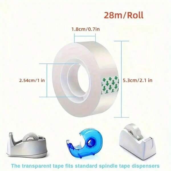 YITAPE Premium Clear Packing Tape - 6 Rolls, Super Clear Adhesive Tape, Suitable For Gift Wrapping, Moving, Office, DIY - Great For Home, Warehouse, Shipping, Office Supplies