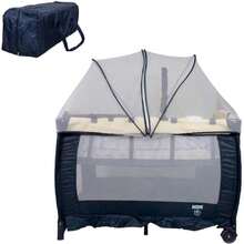 Cuna Corral Bebe con Cambiador y Mosquitero - 888-E (Azul),26911094 - Naranja - Ver 1