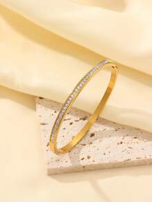 5pcs/Set Personalized Multi-Color Stainless Steel Bracelet Set, Unique Design, Fashionable, Multi-Element Design, Exquisite Ideal Gift, Non-Fading Jewelry, Stylish - Gold 3 - View 7