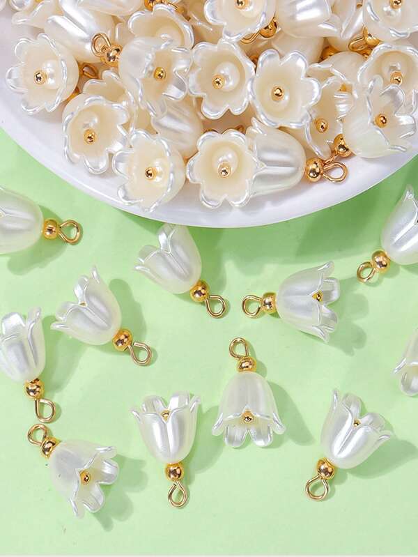 20pcs Bellflower Pendants, Perfect For DIY Necklaces, Bracelets, Earrings, Jewelry, Bag Keychains And Other Accessories