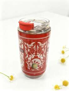 كوب عازل محمول جديد وجميل، زجاجة مياه عازلة فراغية من الفولاذ المقاوم للصدأ 304 مانعة للتسرب، كوب حراري للمكتب والسفر والتخييم، هدية مثالية للترطيب - متعدد الألوان - مشاهدة 11