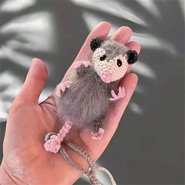 Cute Hedgehog Car Pendant - Gray And Pink Dashboard Decor