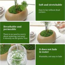 1 Pack Artificial Moss (100g), Realistic Green PP Material Fake Plant Decor, Suitable For DIY Crafts, Home Decor - Perfect For Mini Landscape, Glass Container Plants, Fairy Gardens, Wedding Decorations And Aquariums.