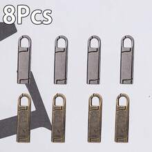 1/4/8 قطعة سحابات سوستة دوارة - سبائك الزنك عالية الجودة لاستبدال السحابات للحقائب والسترات والحقائب الظهرية والأحذية والمحافظ والمعاطف، تصميم أنيق، بنية قوية - سهلة التركيب، بدون أدوات مطلوبة، قابلة لإعادة الاستخدام للحقائب والسترات والحقائب الظهرية والأحذية والمحافظ والمعاطف