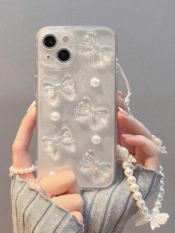 Bow Phone Case Resin Glitter Apple Case With Butterfly Design, Compatible With Apple 16 Pro Max/16/16 Pro/16 Plus/15/15 Pro Max/15 Pro/15 Plus/11/12/13/14 Pro Max/XS/XR/11 Pro/11 Pro Max/12 Pro/12 Pro Max/13 Pro/13 Pro Max/7 Plus/14 Pro/14 Pro Max/14 Plus/7 Plus/8 Plus/8/SE2 Soft Cover