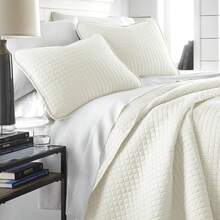 Full/Queen Quilt Bedding Set, Microfiber Quilts Queen Size, Coverlet, Stain & Pet Hair Resistant Bedding, Full Size Bedspread With 2 Pillow Shams, Bone, 2025 - 16 - 奶油 - 查看 10