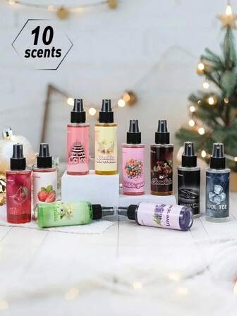 Car Fragrance Mist & Home Air Freshener Spray - Long Lasting Natural Odor Eliminator For Car, Office, Desk & Bedroom, Oriental Gourmand Woody Scented Aromatherapy Spray, Essential Oil Diffuser Alternative, Travel Size Gift Set For Women, Christmas Birthday Gift For Her