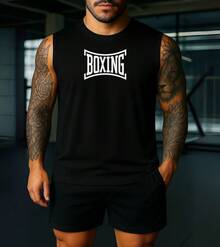 Camiseta Cavada Masculina Machão Boxing Treino Academia Top - Preto - Visão 4