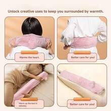 1pc 2000ml Elongated Hot Water Bottle, Refillable Warmer, Explosion-Proof Design, Winter Heating Item, Suitable For Heat Therapy, Warming Abdomen, Shoulders, Waist, Gift For Girlfriend/Boyfriend, Parents In Winter - Multicolor - View 4