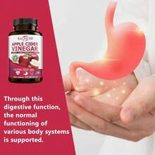 Suplemento de vinagre de manzana, potencia natural 1000 mg, para el control del peso y la energía diaria, 120 cápsulas - 1 botella - Ver 4