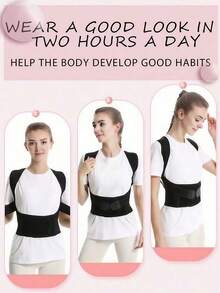 ComfortFit Posture Corrector For Men & Women - Adjustable, Breathable Orthopedic Brace - Seamless Upper Back, Spine, Neck & Shoulder Support - Ideal For Daily Wear, Clavicle Stabilization - Promotes Healthy Posture, Prevents Slouching Plus Size - Black - View 7