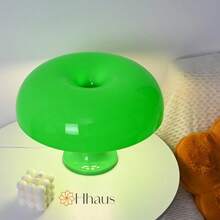 Funky LED Mushroom Lamp Green Cute Night Light Remote Controlled And Dimmable Retro Living Room Decor Relaxing Ambience And Mood Lighting Auto Timer Living Room Home Decor Lighting - Green - View 6