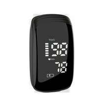 Oximetro de Pulso con Punta de dedo Recargable Monitor de Saturación de Oxigeno - Negro - Ver 1