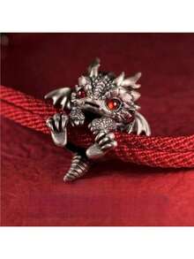 1pc Vintage Chinese Dragon Zodiac Bracelet, Unisex Fashion Accessory, Stylish Bangle, Ideal Gift