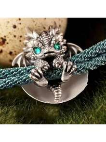 1pc Vintage Chinese Dragon Zodiac Bracelet, Unisex Fashion Accessory, Stylish Bangle, Ideal Gift