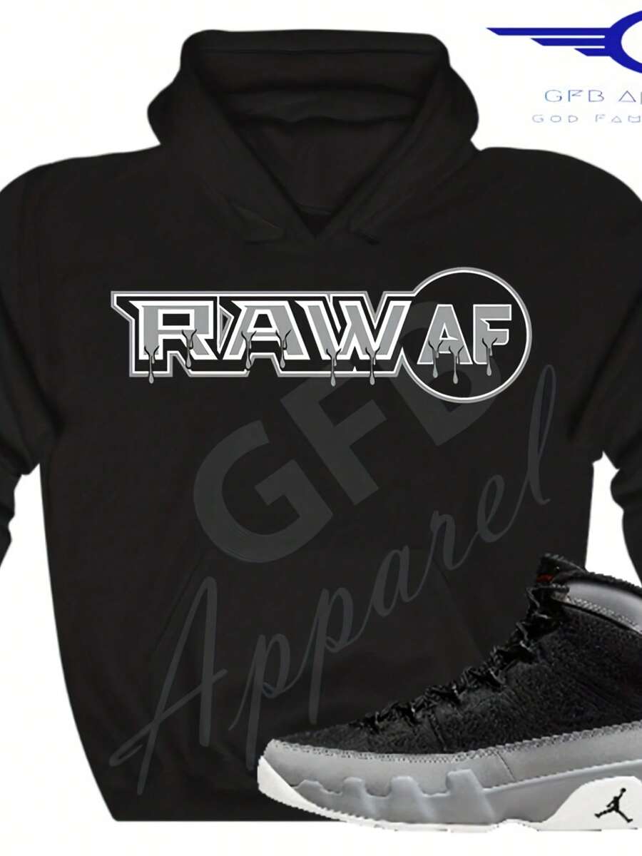 Raw AF Hoodie To Match R 9 Particle Gray Hoodie, R 9 Particle Gray Hoodie Sneaker Hoodie - 款式9 - 查看 1