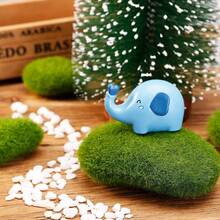 2pcs/4pcs/5pcs Artificial Moss Decor Set – Realistic Green Moss Covered Rocks/Balls/Stones With Colorful Fake Flower Accents | Multi-Use Reusable Decor For Fairy Gardens, Flower Arrangements, DIY Crafts, Aquarium, Home/Hotel/Restaurant Floral Decor, Holiday Party Table Centerpieces & Wedding/Event Decor - Green - View 8