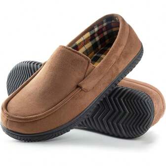 RockDove Men's Alexander Flannel Lined Loafer Slipper