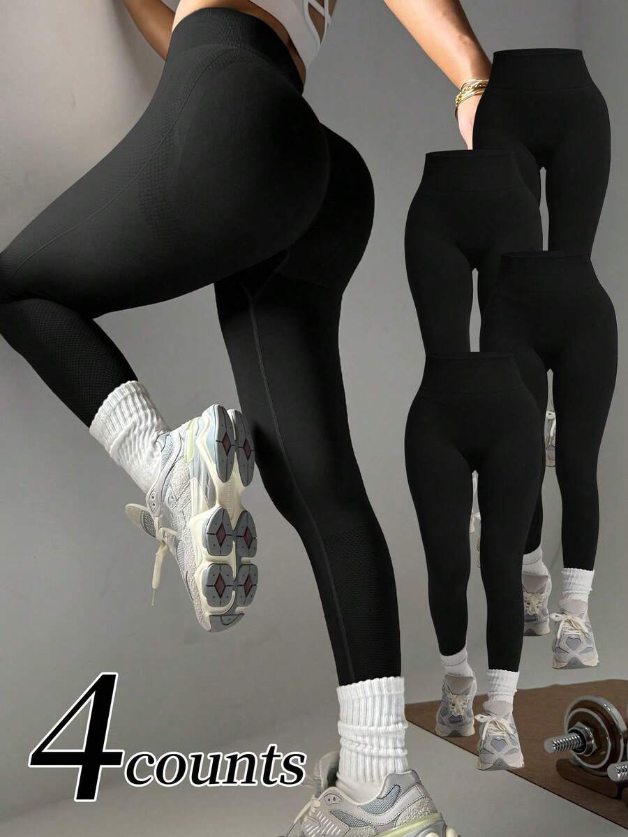 4件套女士户外紧身裤秋季服装 - 彩色 - 查看 1