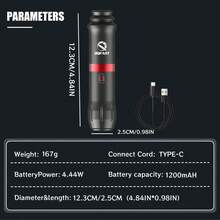 DQFART Wireless Tattoo Gun, Equipped With 1200mAh Power Supply And Powerful Motor, Suitable For Beginners And Tattoo Artists (Tattoo Needles Not Included) - Multicolor - View 3