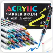 12/24/36 قلم تحديد؛ أقلام تحديد سائلة برؤوس أكريليك، لا تحتاج إلى الضغط، ألوان متنوعة، مناسبة للطلاب والفن والرسم والجرافيتي. مثالية للطلاب والمعلمين ومستلزمات المكتب، هدايا أدوات القرطاسية لعيد الحب/عيد الميلاد/مستلزمات المدرسة