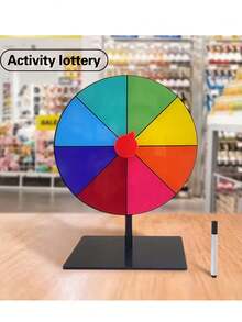 1 Set Lucky Spin Wheel, Comes With 1 Erasable Spin Pointer, Suitable For Parties, Birthdays, Holidays, Live Streaming Giveaways, Lucky Wheel Game Teaching Props, Weddings, New Year Celebrations, Graduations, Carnivals, Family Gatherings, Company Events - Multicolor - View 3