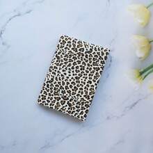 1PC A5/A6 Leopard Print Cloth Book Cover, Planner Case Cover Protective Shell Journal Cover Protector Office Stationery Supplies, Give Away 1 Sheet Fabric Index Stickers